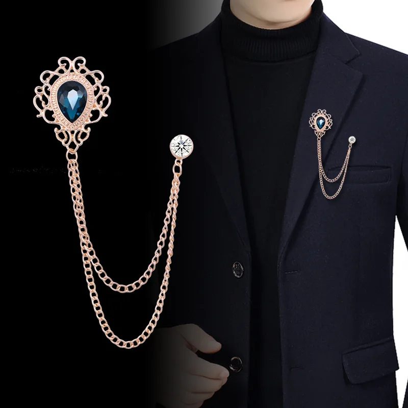 Men'S Accessories Jewelry - New Vintage Tassel Chain Rhinestone Crystal