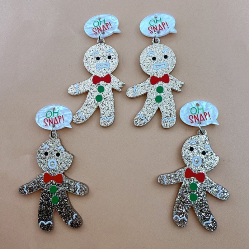 Men'S Accessories Jewelry - 10pcs Cute Christmas Gingerbread Man Pendant,