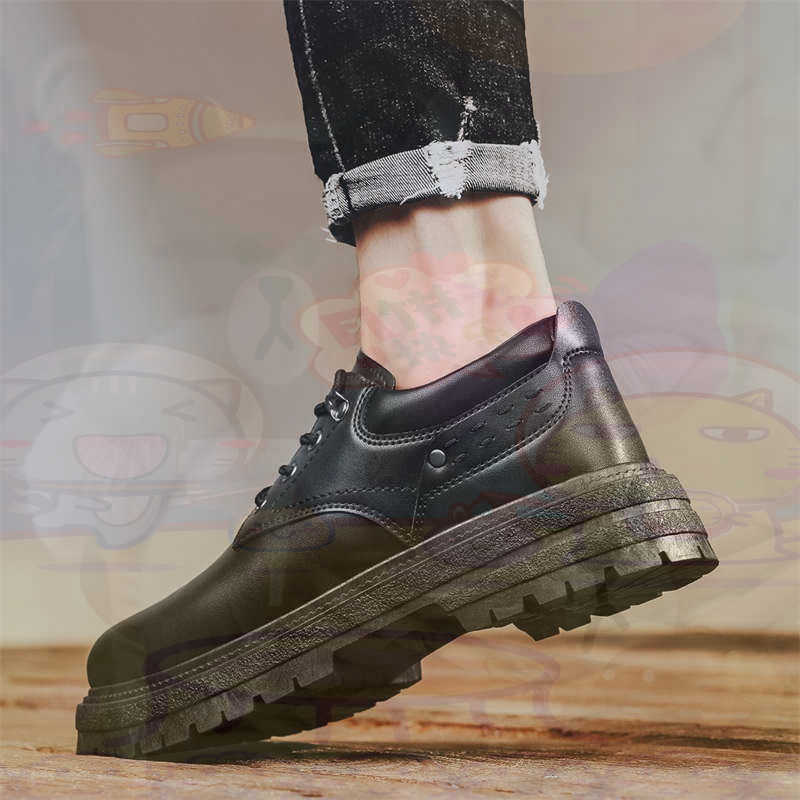 Men Accessories Ideas - Dark Natural Leather Fashion Trainers Tennis