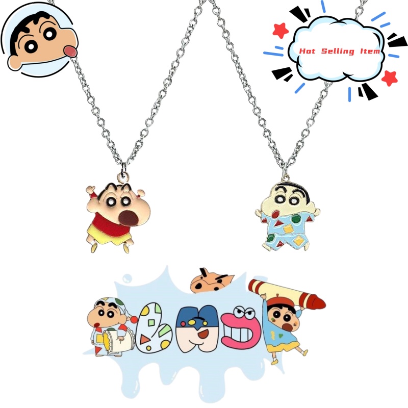 Men Accessories Style - Crayon Shin-chan cartoon necklace ins cute