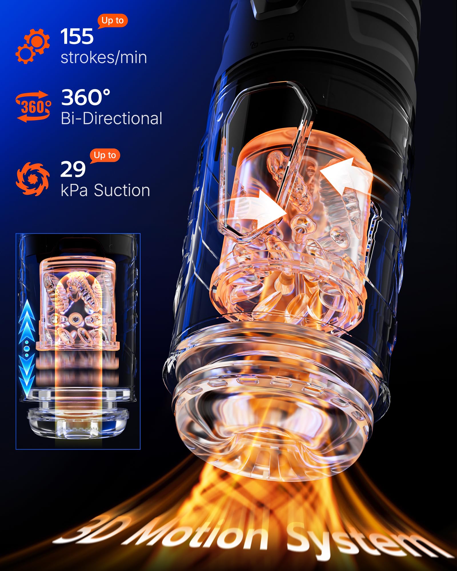 Automatic Rotating Vibrating M - Men'S Vegan Accessories 评论和价格