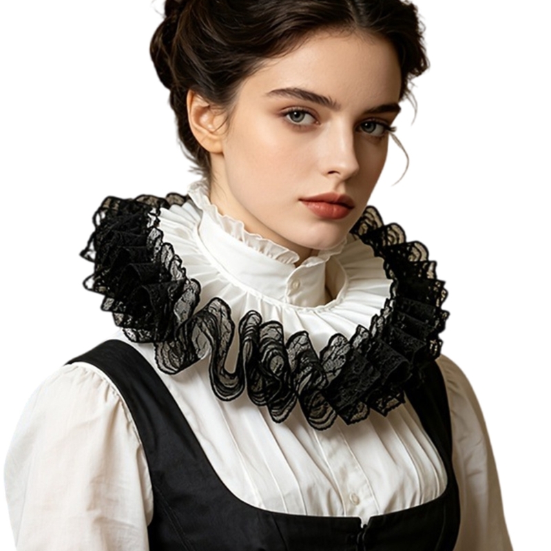 Victorian Layered Lace Ruffle  - Men'S Victorian Accessories 评论和价格