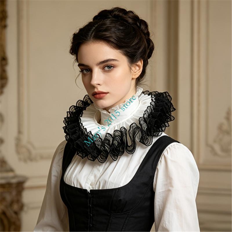 Victorian Layered Lace Ruffle  - Men'S Victorian Accessories 评论和价格