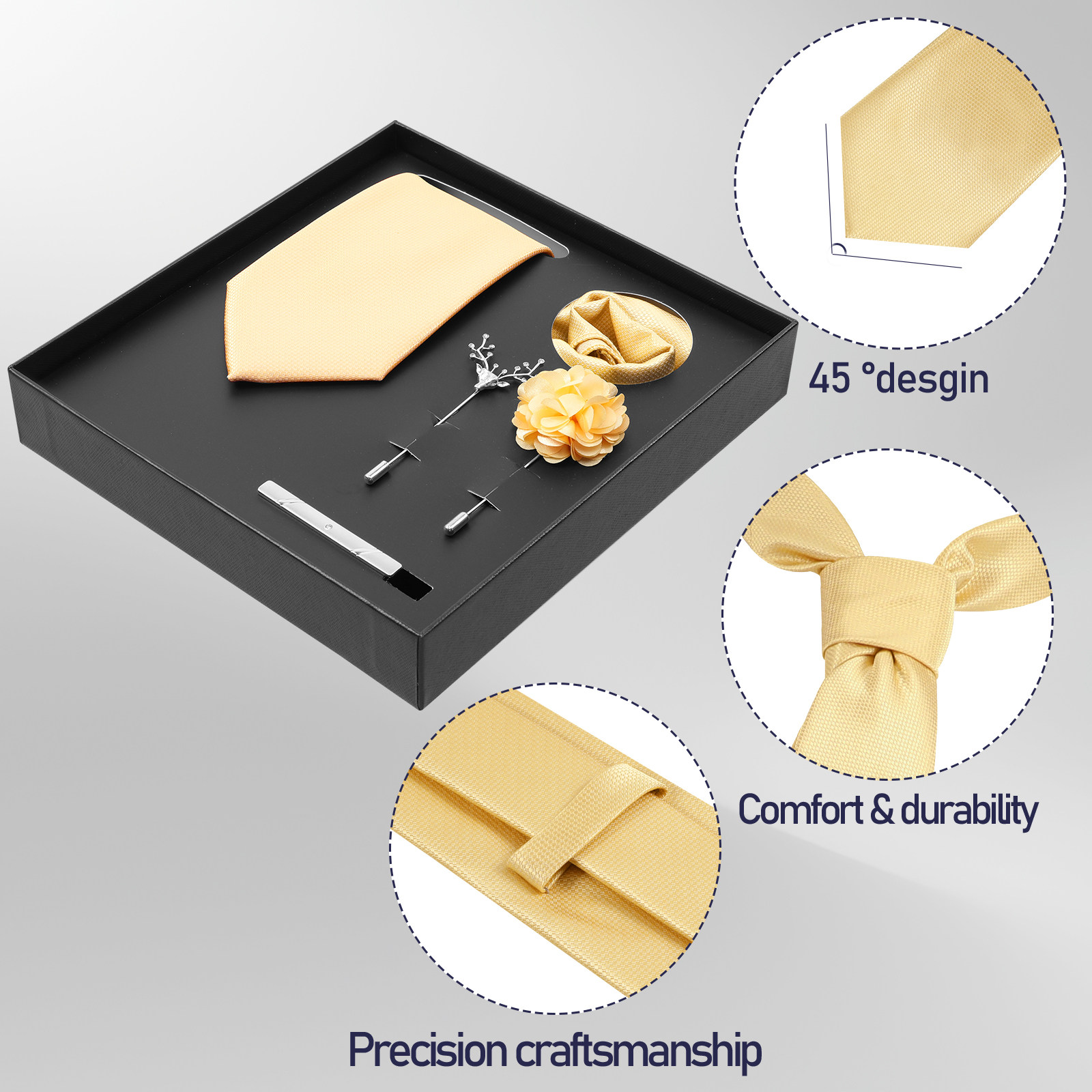 5 pcs Men'S Tie Set Necktie Po - Men Accessories To Gift 评论和价格