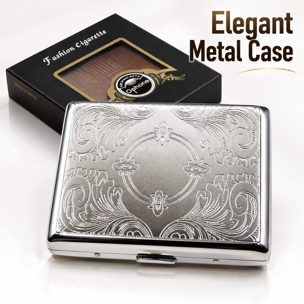 Stainless Steel Cigarette Box  - Men'S Mens Accessories 评论和价格