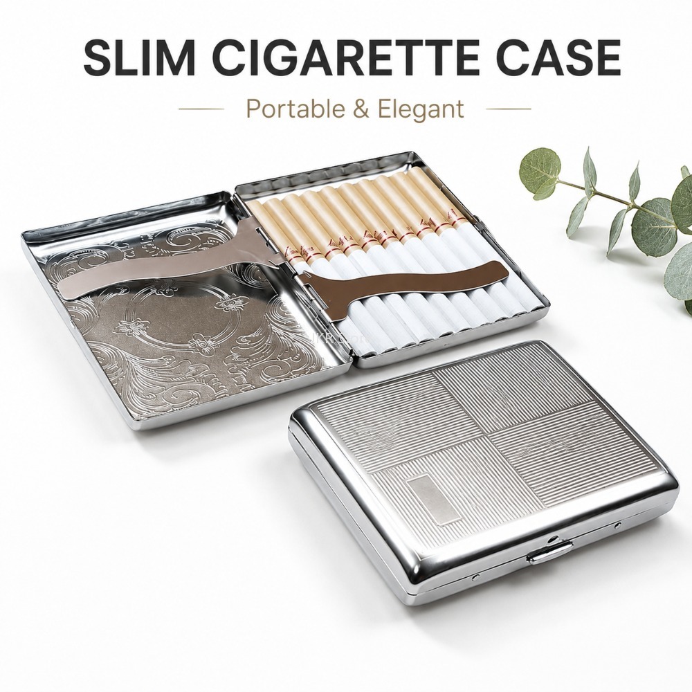 Stainless Steel Cigarette Box  - Men'S Mens Accessories 评论和价格