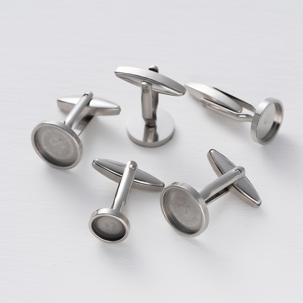 5Pcs Stainless Steel Cufflinks - Men Accessories Jewellery 评论和价格