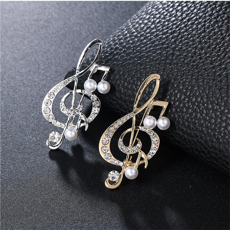 1Pc Elegant Musical Note Brooc - Men Accessories Ideas 评论和价格