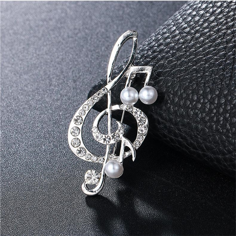 1Pc Elegant Musical Note Brooc - Men Accessories Ideas 评论和价格