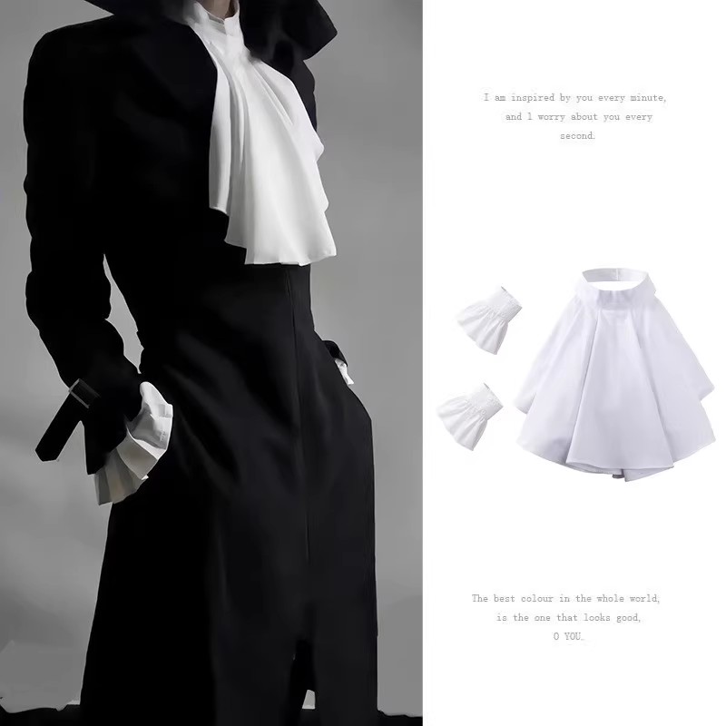 Victorian Neck Collar Ruffled  - Men'S Victorian Accessories 评论和价格