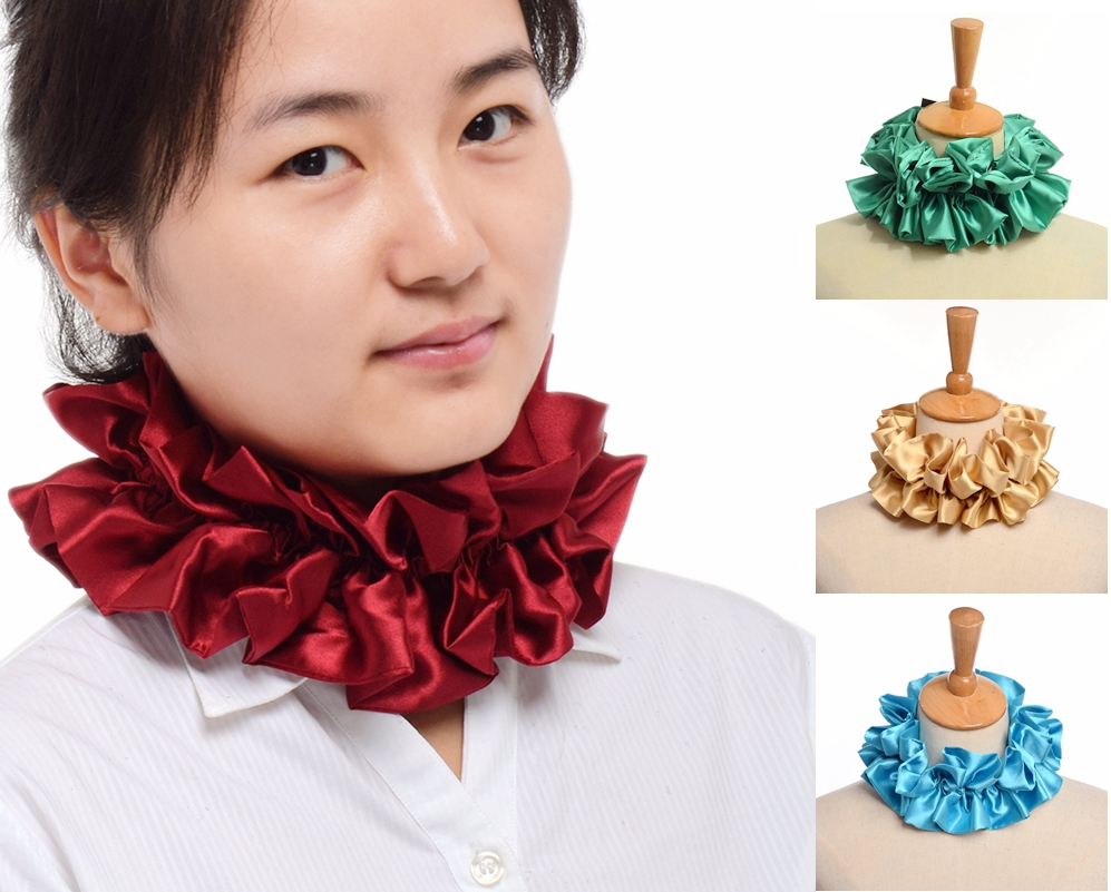 Clown Cosplay Satin Ruffled Ne - Men'S Victorian Accessories 评论和价格
