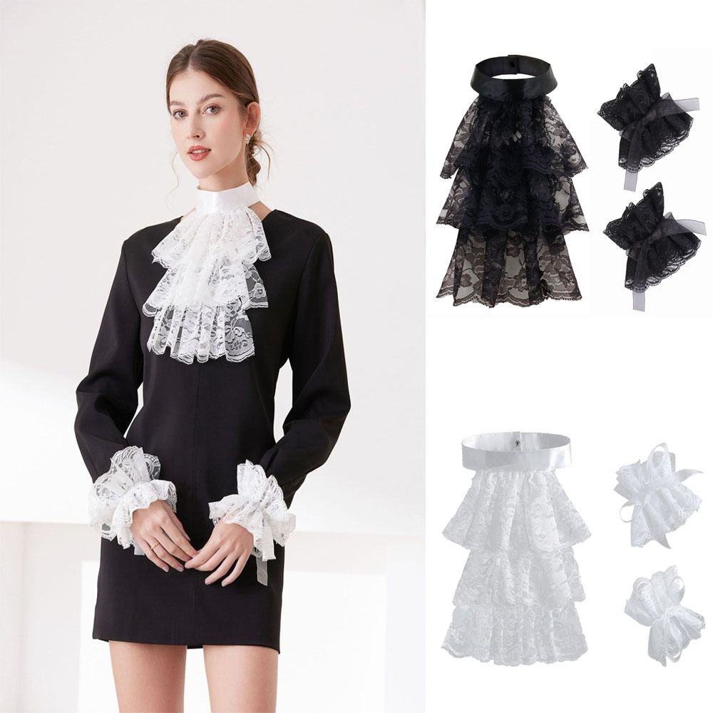 Vintage Victorian Lace Jabot C - Men'S Victorian Accessories 评论和价格