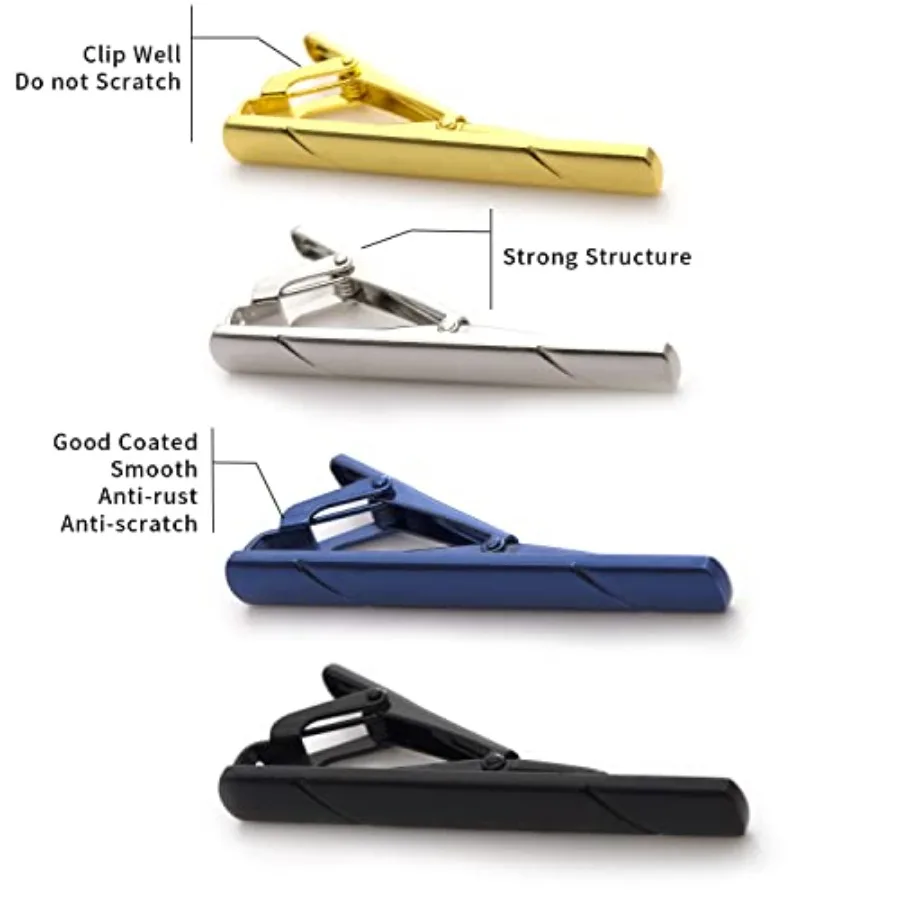 4Pcs Tie Clips For Men Tie Bar - Men Accessories To Gift 评论和价格