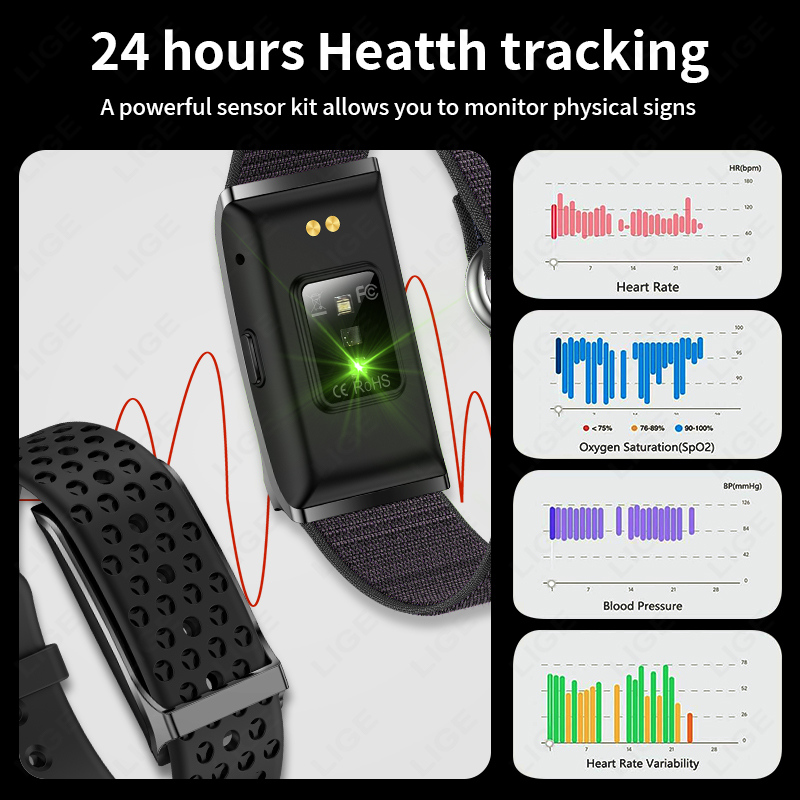 LIGE 100+ Sport Fitness Tracke - Men Accessories Jewellery 评论和价格