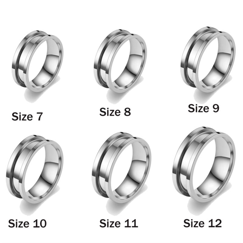 5pcs 7/8/9/10/11/12 Ring Core  - Men Accessories Jewellery 评论和价格
